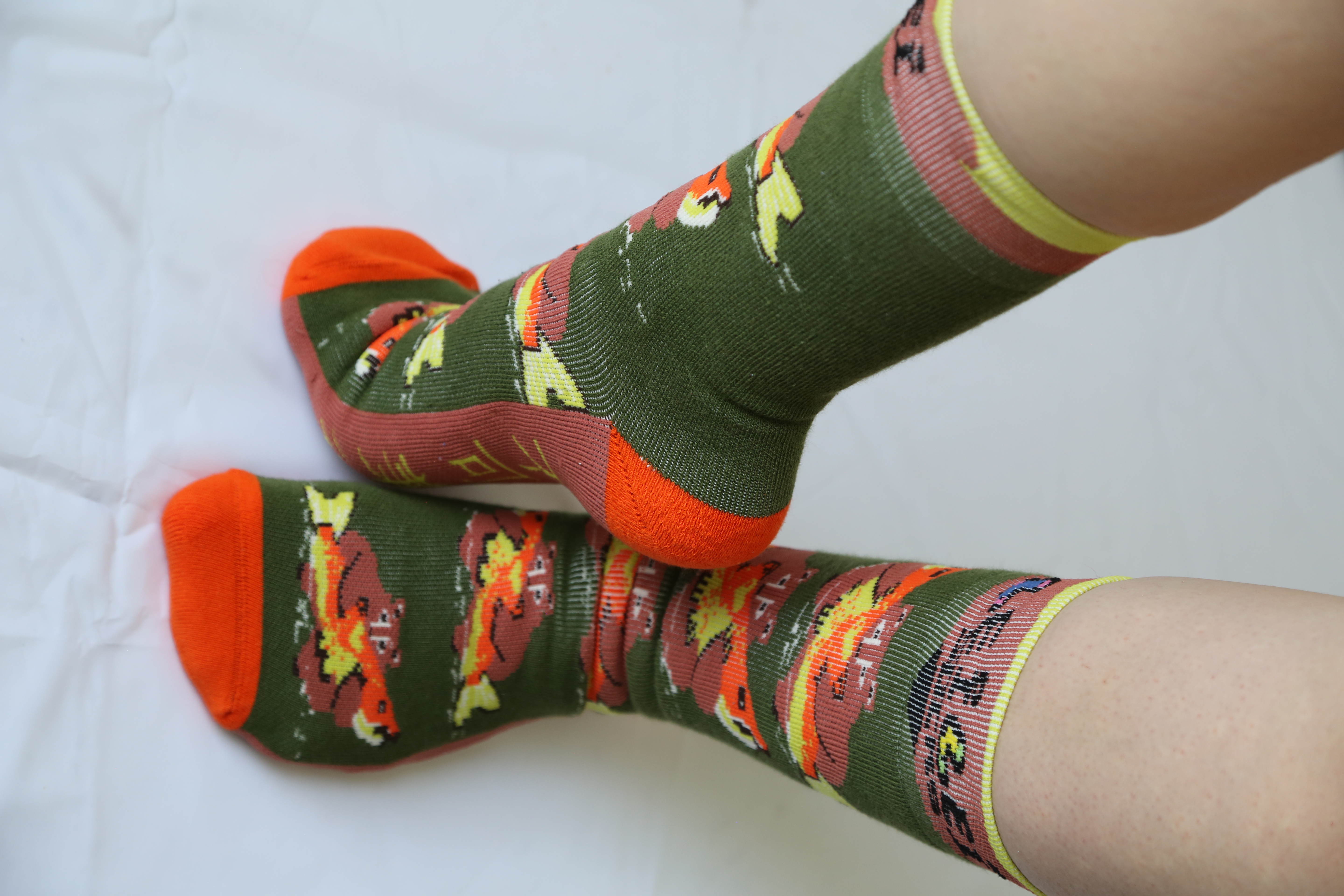 Customer wearing Lei Lei Socks