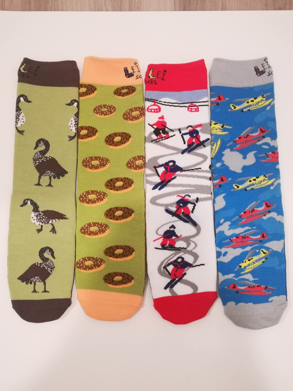 Customer wearing Lei Lei Socks
