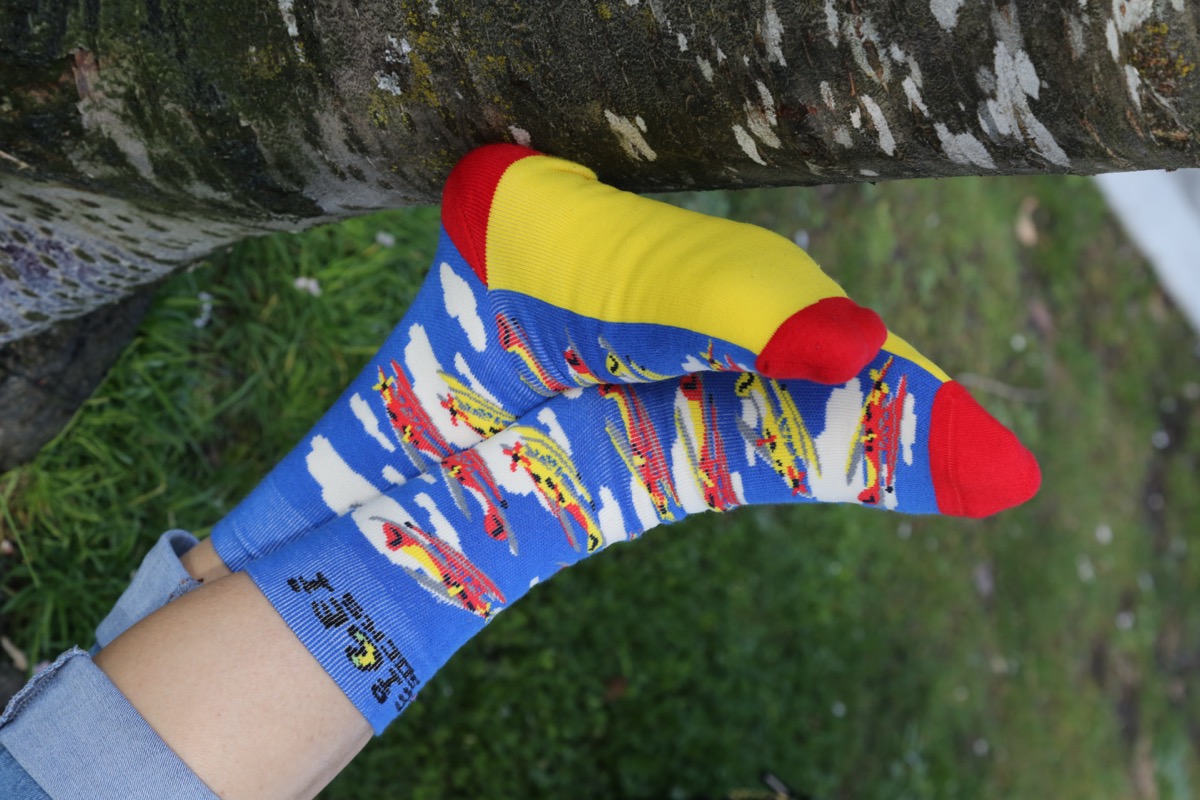 Customer wearing Lei Lei Socks